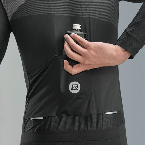 
Ilgomis rankovėmis pavasario/ vasaros dviračių marškinėliai XL - juodi
