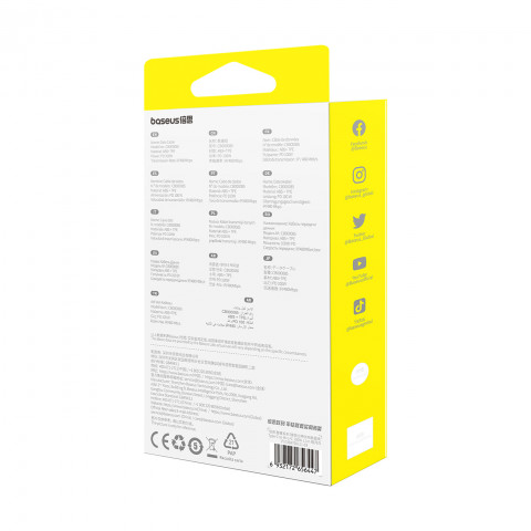 
3in1 universalus ištraukiamas laidas USB-C - Lightning / USB-C / Micro USB 100W 1.1m - baltas
