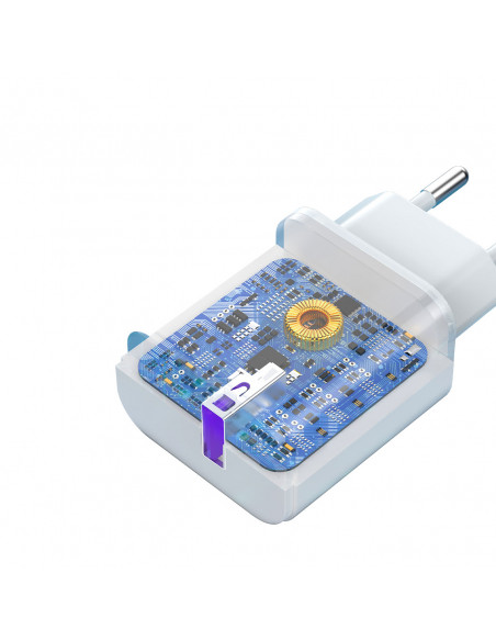 
18 W USB-A telefono įkroviklis – baltas
