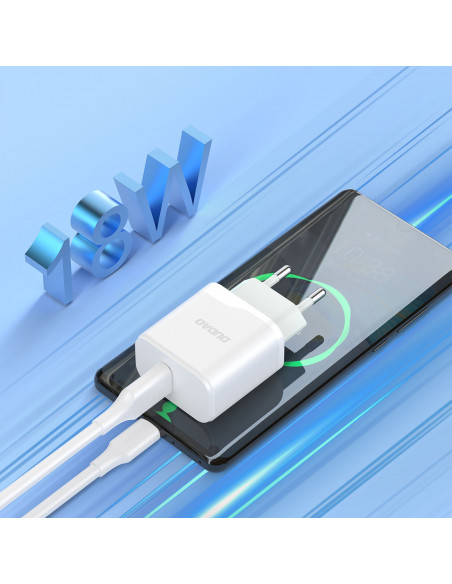 
18 W USB-A telefono įkroviklis – baltas
