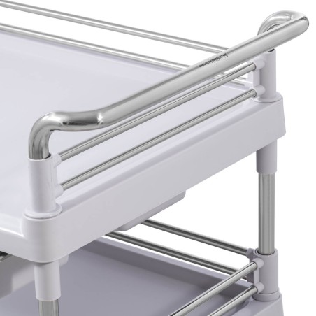 Kosmetinių procedūrų laboratorinis vežimėlis 3 lentynos 1 stalčius 80 x 73 x 32 cm 30 kg Kosmetinių procedūrų laboratorinis vežimėlis 3 lentynos 1 stalčius 80 x 73 x 32 cm 30 kg