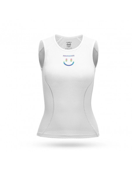 
Moteriški greitai džiūstantys 3D audinio dviratininko marškinėliai, XL / XXL dydžio – balti
