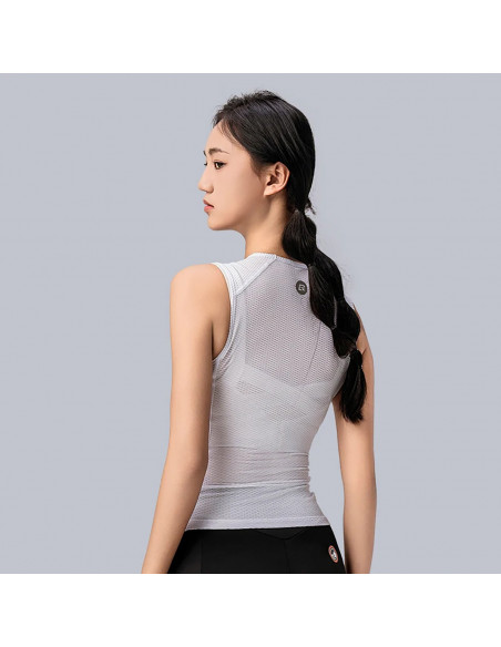 
Moteriški greitai džiūstantys 3D audinio dviratininko marškinėliai, XL / XXL dydžio – balti
