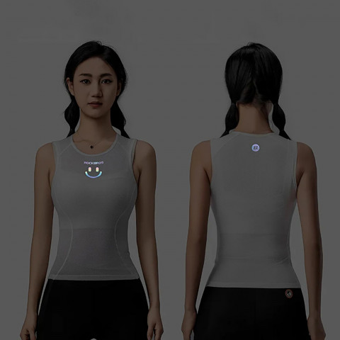 
Moteriški greitai džiūstantys 3D audinio dviratininko marškinėliai, XL / XXL dydžio – balti
