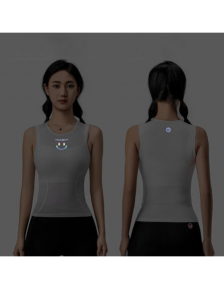 
Moteriški greitai džiūstantys 3D audinio dviratininko marškinėliai, XL / XXL dydžio – balti
