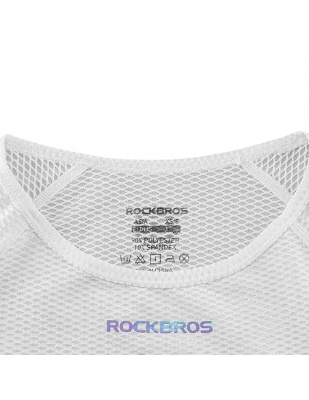 
Moteriški greitai džiūstantys 3D audinio dviratininko marškinėliai, XL / XXL dydžio – balti
