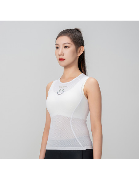 
Moteriški greitai džiūstantys 3D audinio dviratininko marškinėliai, XL / XXL dydžio – balti
