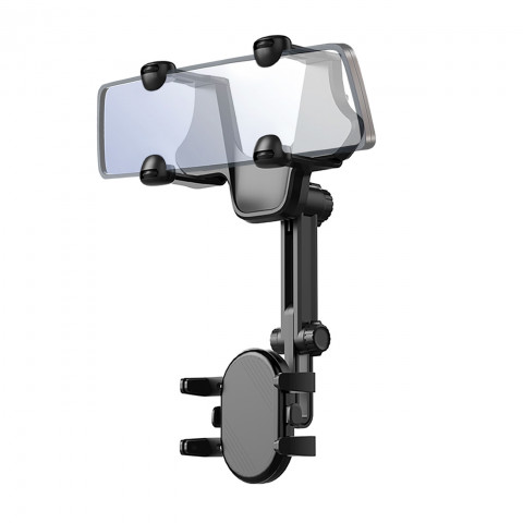 
Automobilinis telefono laikiklis galinio vaizdo veidrodėliui, 18 cm alkūnė - juodas
