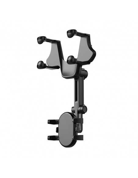 
Automobilinis telefono laikiklis galinio vaizdo veidrodėliui, 18 cm alkūnė - juodas
