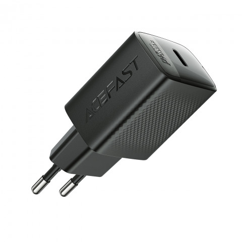 
A104 GaN USB-C PD SFC 25W sieninis įkroviklis – juodas
