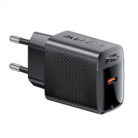 
A102 GaN USB-C PD 30W sieninis įkroviklis – juodas
