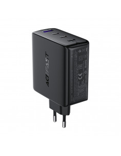 
A94 GaN2 USB-A 3x USB-C PD 100W sieninis įkroviklis – juodas
