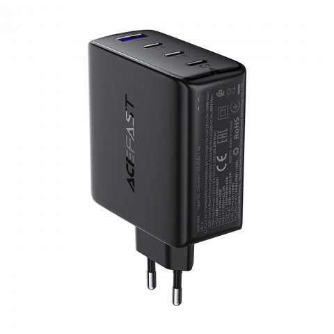 
A94 GaN2 USB-A 3x USB-C PD 100W sieninis įkroviklis – juodas
