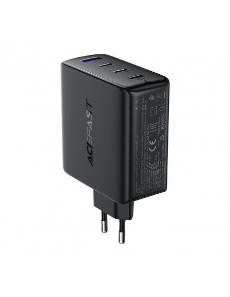 
A94 GaN2 USB-A 3x USB-C PD 100W sieninis įkroviklis – juodas
