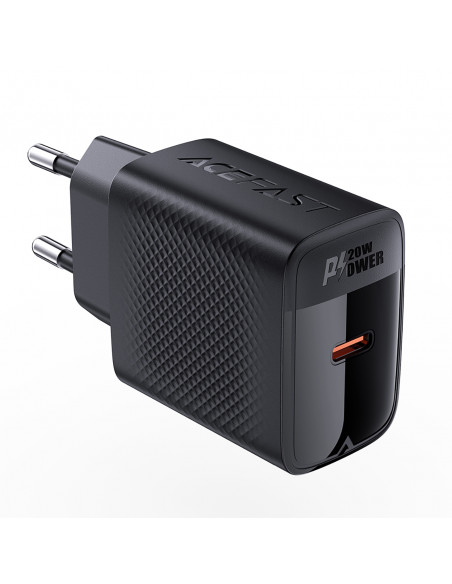 
A82 GaN USB-C PD 20W sieninis įkroviklis – juodas
