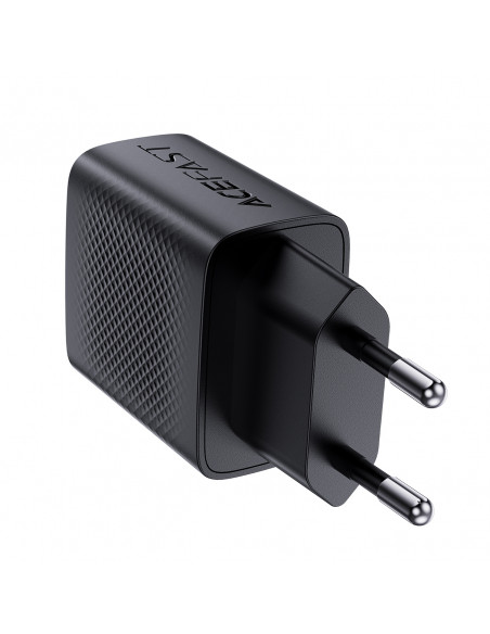 
A78 GaN USB-A USB-C PD 20W sieninis įkroviklis – juodas
