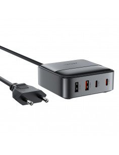 
Z6 GaN stalinio kompiuterio įkroviklis 2x USB-A 2x USB-C PD 65W - juodas
