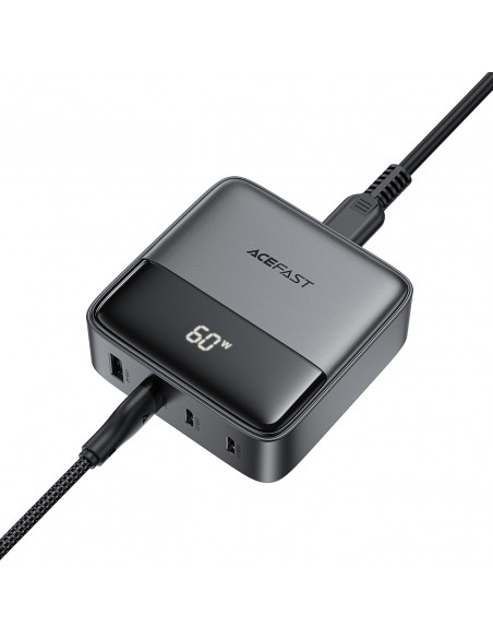 
Z6 GaN stalinio kompiuterio įkroviklis 2x USB-A 2x USB-C PD 65W - juodas
