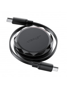 
USB-C – ištraukiamas USB-C laidas su organizatoriumi 60 W – juodas

