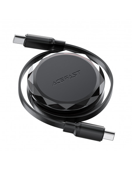 
USB-C – ištraukiamas USB-C laidas su organizatoriumi 60 W – juodas
