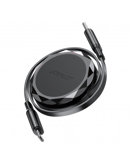 
USB-C – ištraukiamas USB-C laidas su organizatoriumi 60 W – juodas
