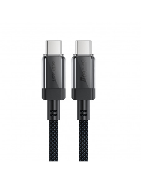 
Nailoninis pintas USB-C kabelis PD 60W 480Mb/ s - juodas
