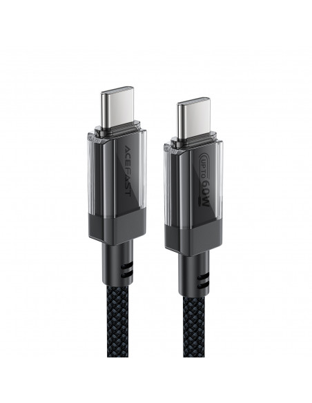 
Nailoninis pintas USB-C kabelis PD 60W 480Mb/ s - juodas
