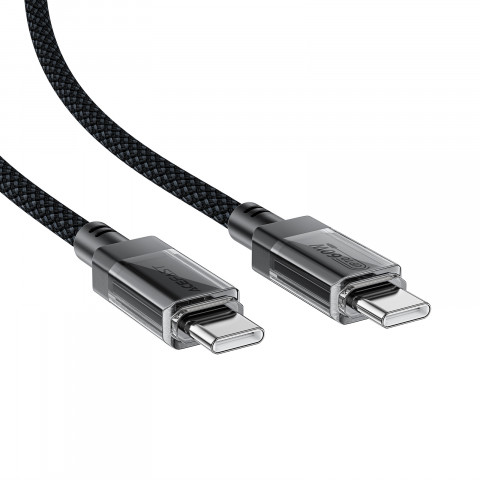 
Nailoninis pintas USB-C kabelis PD 60W 480Mb/ s - juodas
