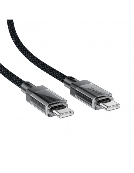 
Nailoninis pintas USB-C kabelis PD 60W 480Mb/ s - juodas
