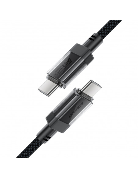 
Nailoninis pintas USB-C kabelis PD 60W 480Mb/ s - juodas
