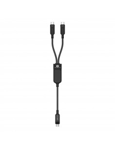 
2in1 dvigubas USB-C laidas - 2x USB-C 100W 480Mb/ s - juodas
