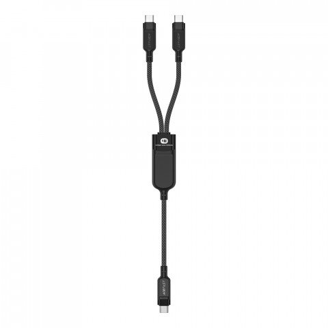 
2in1 dvigubas USB-C laidas - 2x USB-C 100W 480Mb/ s - juodas
