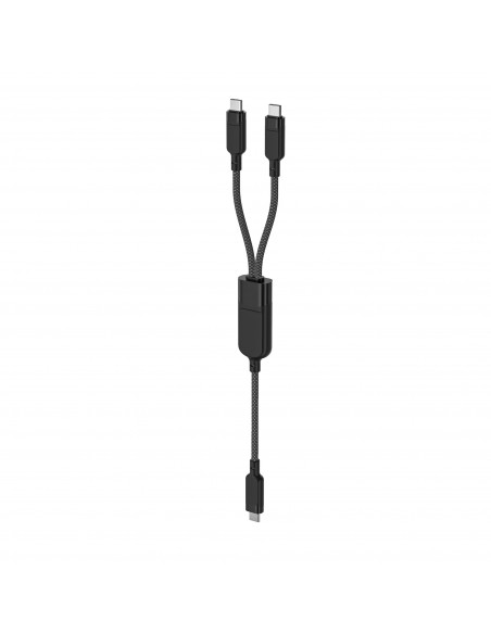 
2in1 dvigubas USB-C laidas - 2x USB-C 100W 480Mb/ s - juodas
