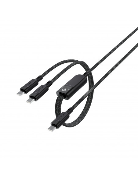 
2in1 dvigubas USB-C laidas - 2x USB-C 100W 480Mb/ s - juodas
