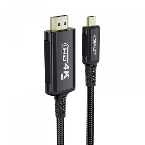 
Garso ir vaizdo kabelis USB-C - HDMI 4K 60Hz HDR 1,8 m - juodas
