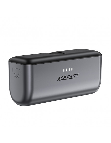 
MINI išorinė baterija 5000mAh telefonui USB-C PD 20W - juoda
