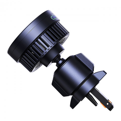 
„MagPro“ automobilio laikiklis į oro angą su „Qi2.0“ 15 W belaidžiu įkrovikliu – juodas
