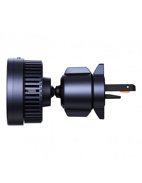 
„MagPro“ automobilio laikiklis į oro angą su „Qi2.0“ 15 W belaidžiu įkrovikliu – juodas
