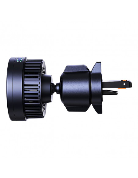 
„MagPro“ automobilio laikiklis į oro angą su „Qi2.0“ 15 W belaidžiu įkrovikliu – juodas
