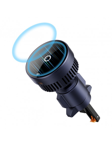 
„MagPro“ automobilio laikiklis į oro angą su „Qi2.0“ 15 W belaidžiu įkrovikliu – juodas
