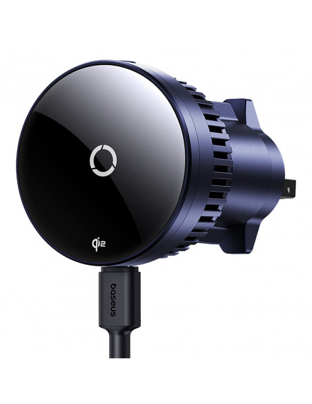 
„MagPro“ automobilio laikiklis į oro angą su „Qi2.0“ 15 W belaidžiu įkrovikliu – juodas
