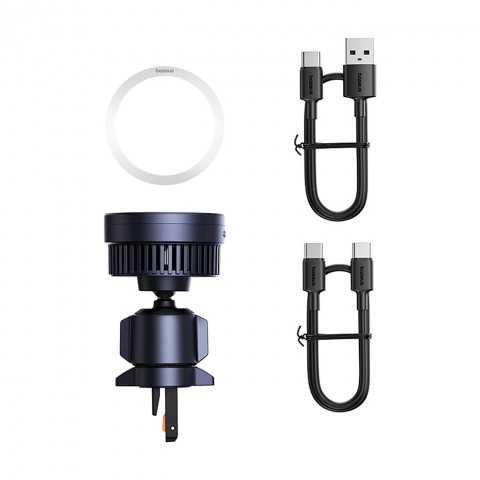 
„MagPro“ automobilio laikiklis į oro angą su „Qi2.0“ 15 W belaidžiu įkrovikliu – juodas
