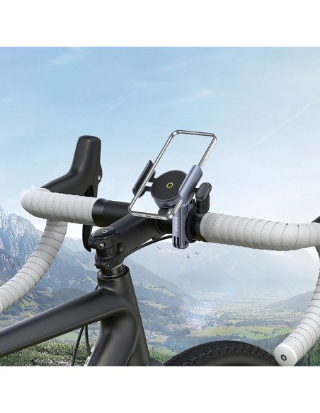 
„PrimeTrip“ magnetinis telefono laikiklis vairams, dviračiams, paspirtukams ir motociklams – juodas
