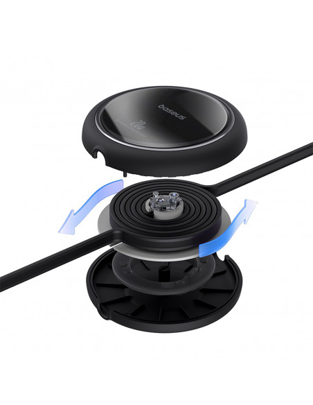 
„Free2Pull“ ištraukiamas USB-C laidas – „iPhone Lightning“ 20 W 1 m – juodas
