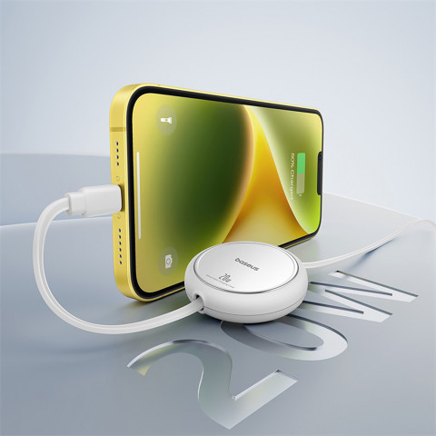 
„Free2Pull“ ištraukiamas USB-C laidas – „iPhone Lightning“ 20 W 1 m – baltas
