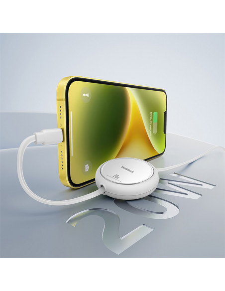 
„Free2Pull“ ištraukiamas USB-C laidas – „iPhone Lightning“ 20 W 1 m – baltas
