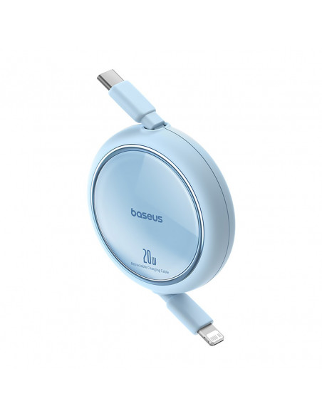 
„Free2Pull“ ištraukiamas USB-C laidas – „iPhone Lightning“ 20 W, 1 m – mėlynas
