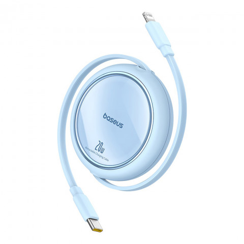 
„Free2Pull“ ištraukiamas USB-C laidas – „iPhone Lightning“ 20 W, 1 m – mėlynas
