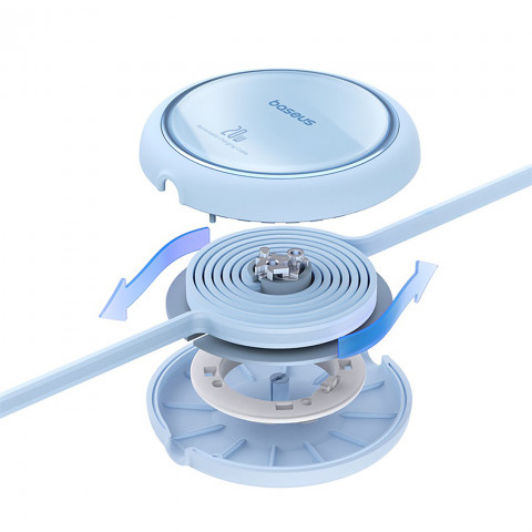 
„Free2Pull“ ištraukiamas USB-C laidas – „iPhone Lightning“ 20 W, 1 m – mėlynas
