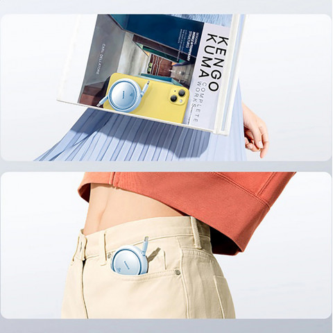 
„Free2Pull“ ištraukiamas USB-C laidas – „iPhone Lightning“ 20 W, 1 m – mėlynas
